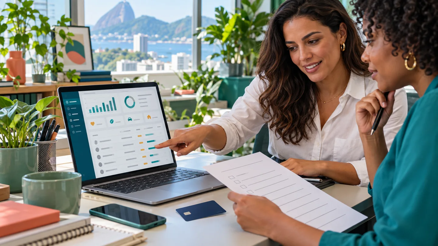 Profissionais de RH revisando a operação da empresa